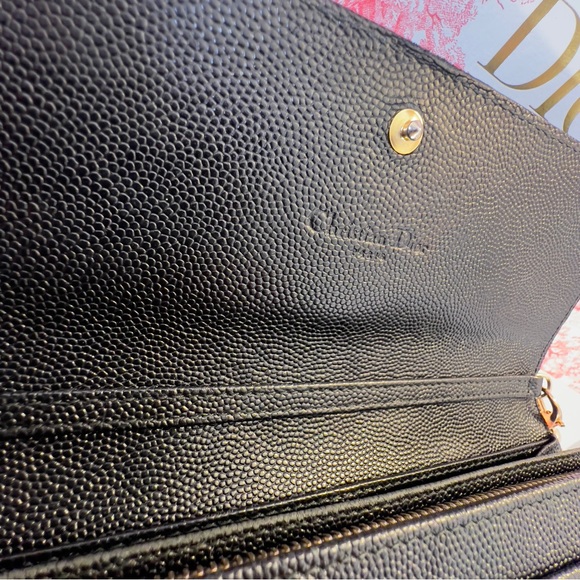 DIOR WOC in Black Grained Calfskin Authentic Christian Dior Clutch - Picture 7 of 8